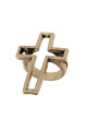 Religioso cultura anello oro placcato anello croce - decorazione sagomata