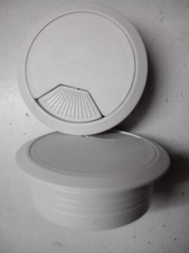 Plastic black wood desk hole wire grommets