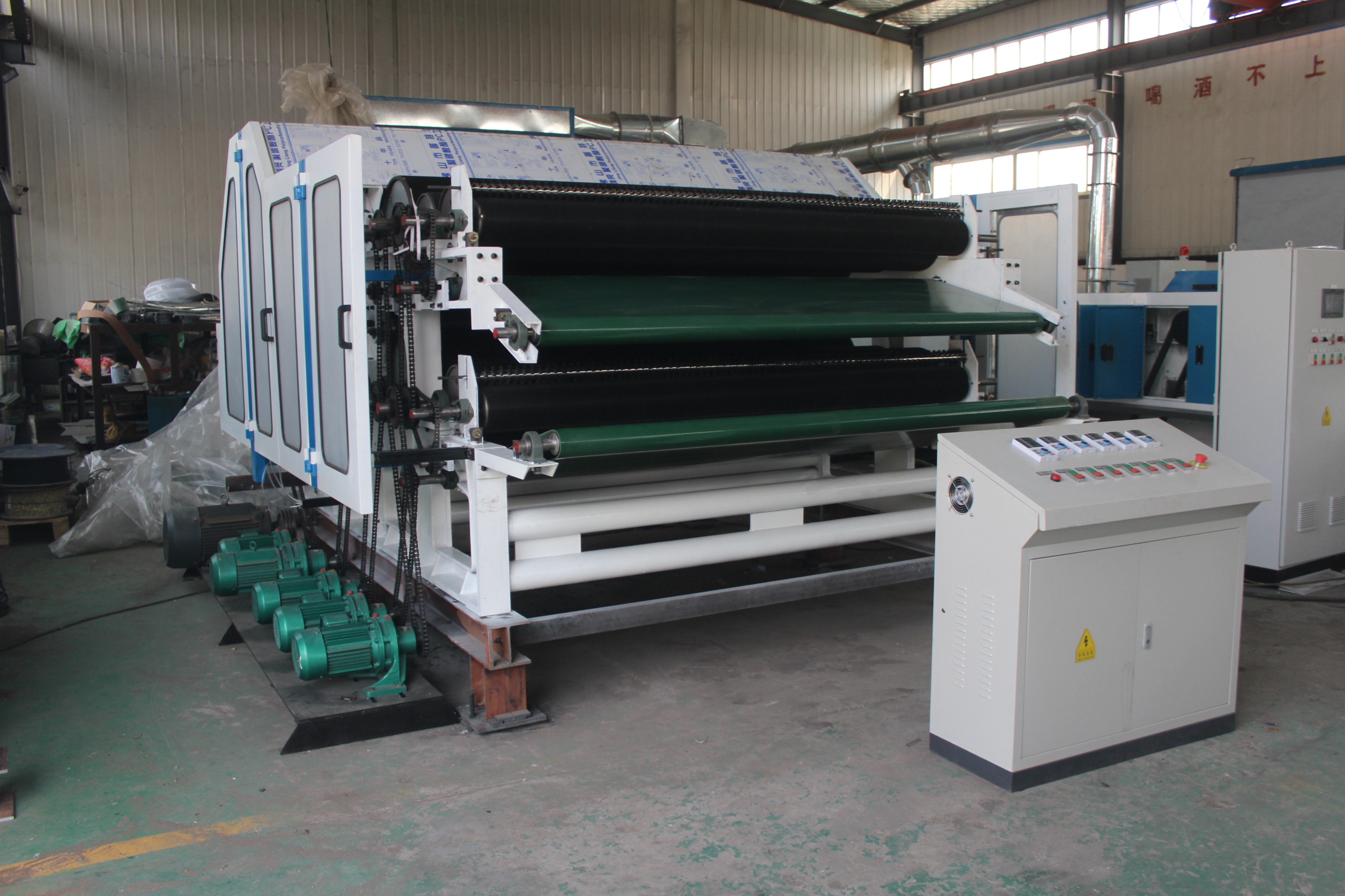 Non-woven Cotton fabric textile carding machine Single Cylinder double doffer carding machine