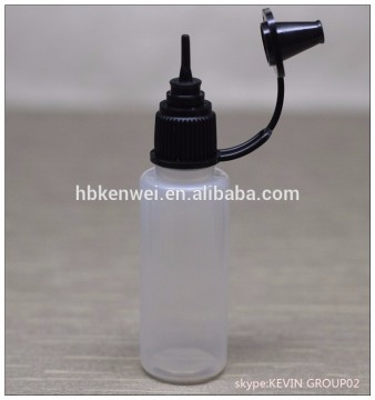 plastic beard oil needle bottle with dropper cap