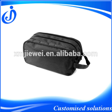 Simple Promotional Black Mens Wash Bag With Handle