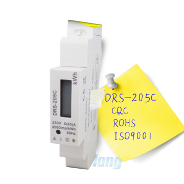 45A and 17.5mm width electronic din rail voltmeter for energy metering