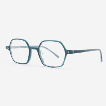 Rectangular and Bevel Acetate Unisex Optical Frames