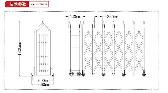 201 Automatic Stainless Steel Retractable Garden Gate Made in China