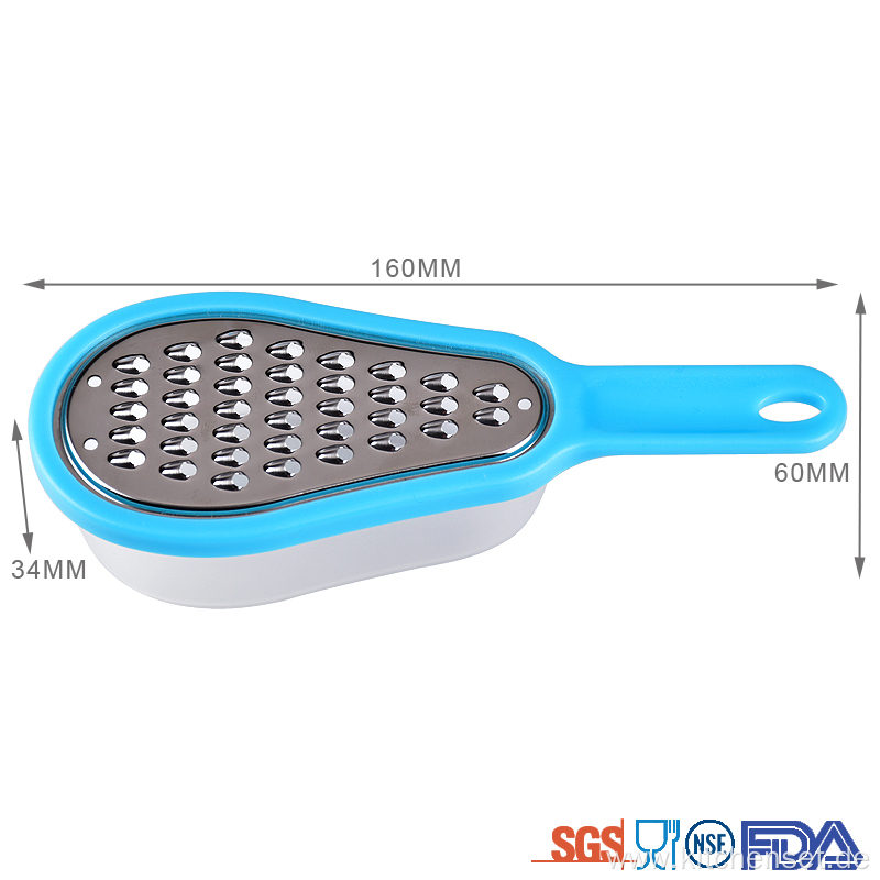 stainless steel food plastic grater with storage