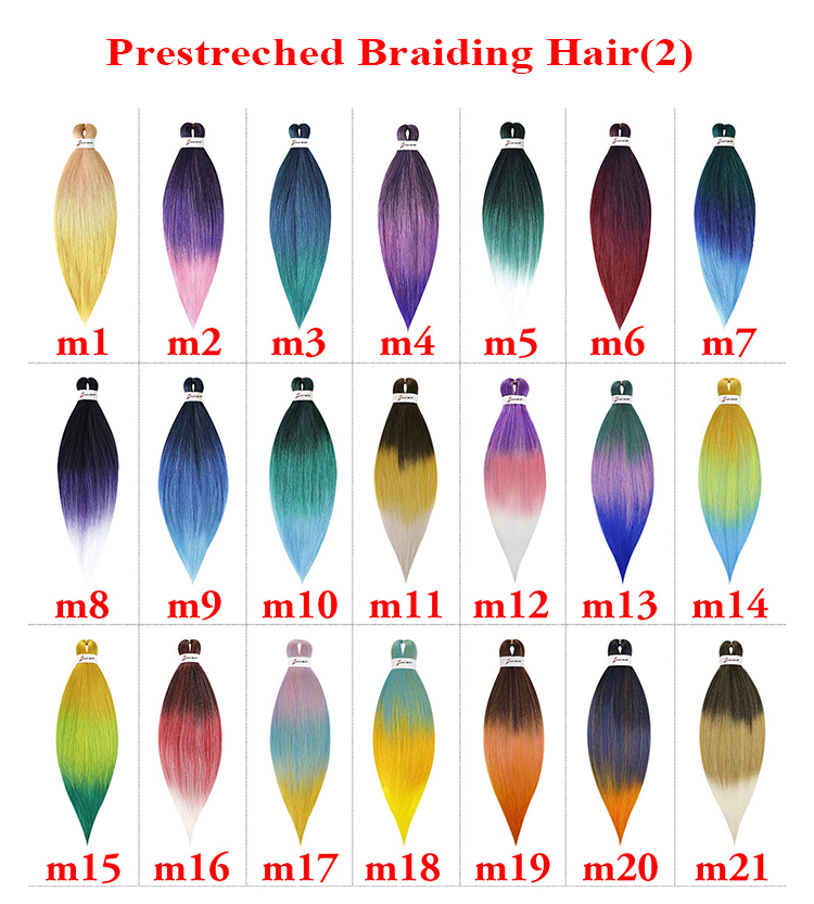 Wholesale Soft Pre stretched Braiding Hair  Synthetic hair pre-stretched braid Synthetic