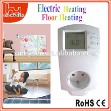 Plug in thermostat for heater adjustable room temperature