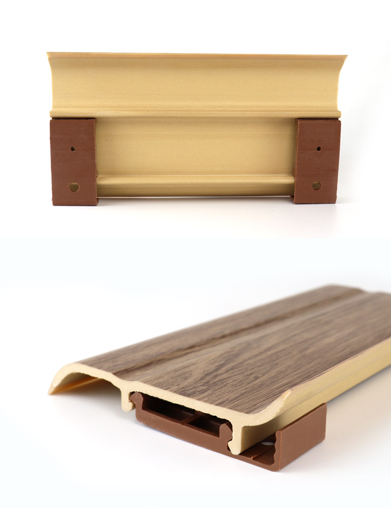 Decorative Wood Grain pvc baseboard PVC skirting board,F80-A
