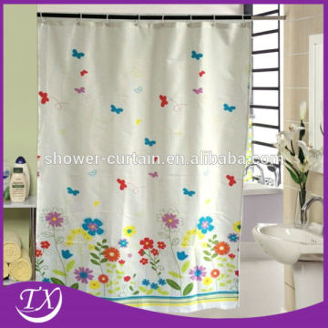 textile custom print bathroom shower curtain
