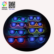 Fashionable Promotional Funny Heart EL Diffraction Glasses