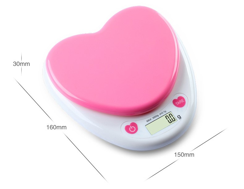 Balança de cozinha digital para alimentos - rosa (8) Food Scale Digital Kitchen Scale-pink (8)
