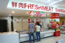 Platform meat display freezer,open top freezer