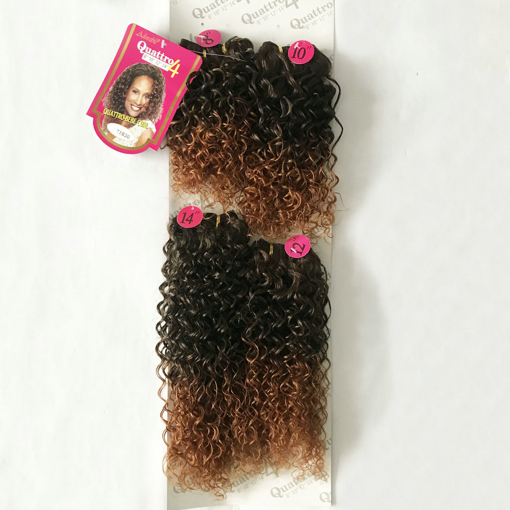 Adorable soft synthetic hair extension bebe curl weave. african small curly hair weft