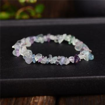 天然石紫水晶片手链