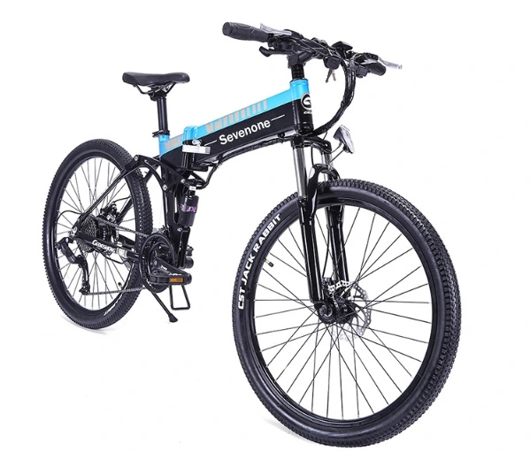 27.5 Inch Full Suspension Road Folding Electric Bicycle with Lithium Battery