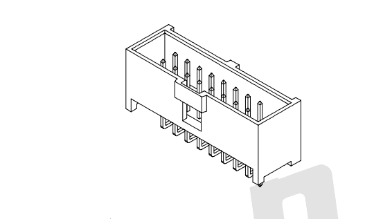 2,54 mm tonhöjd 90 ° Boxhuvud AW2547RB-2XNP-A