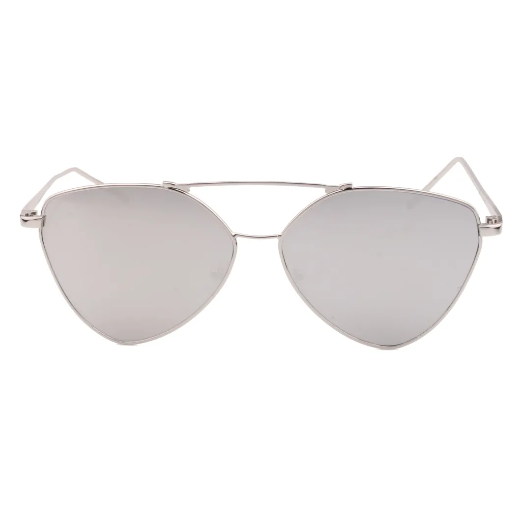 White Mirror Metal High Fashion with Bar Sunglasses