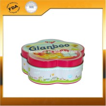 flower shaped cosmetics tin can