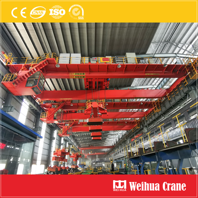 Overhead Crane With Rotary Magnet Beam