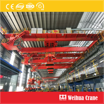 Overhead Crane with Rotatable Electromagnetic Spreader