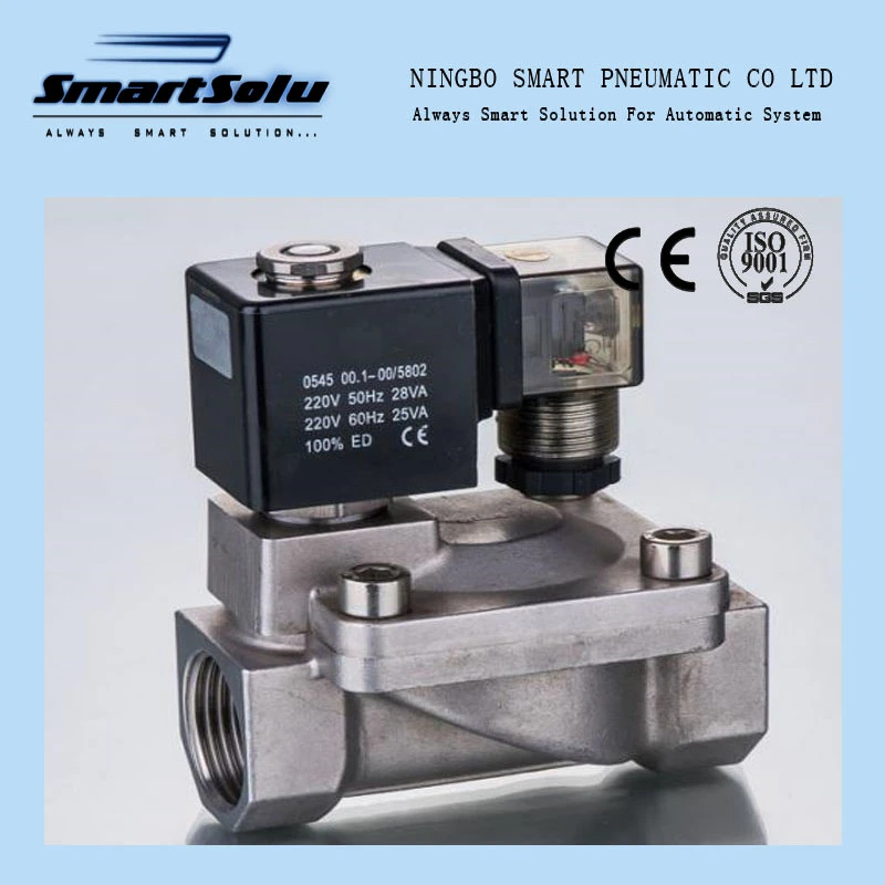 PU Polit Acting Narmally Closed Stainless Steel Matertial Solenoid Valves