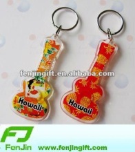 Promotional fashion acrylic guitar key chain