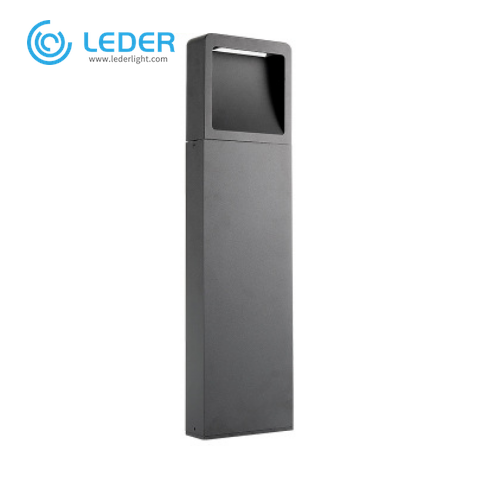 LEDER 10W Cuboid Voltage Black Bollard Outdoor Light