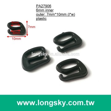 (#PA27906/6mm inner) plastic 9 shape hook for bra strap