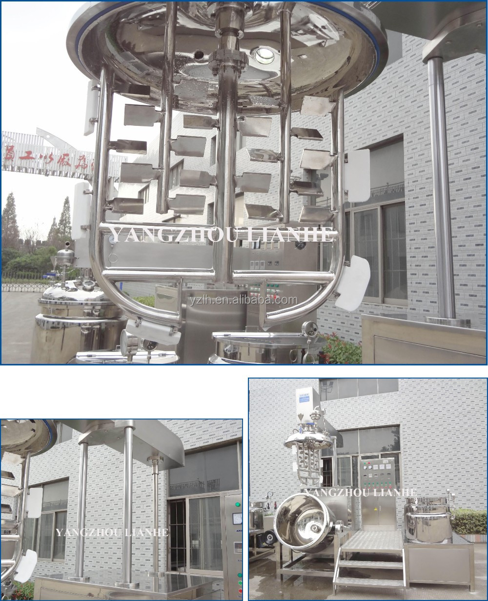 vacuum mixer homogenizer with oil and water preheating tank