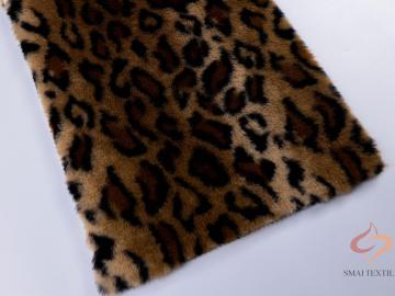 Long Plush With Leopard Printing