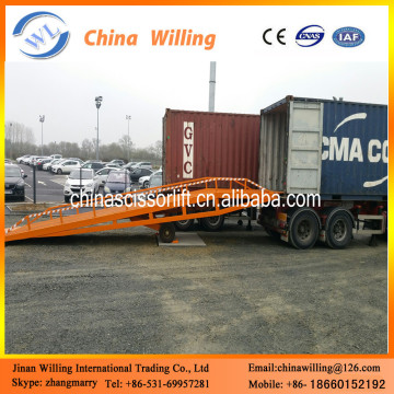 Mobile container loading dock ramp /mobile hydraulic dock yard ramp/mobile ramp bridge