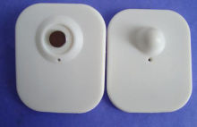 Large Square Eas Security Tag ,  Customized White Apparel Tag