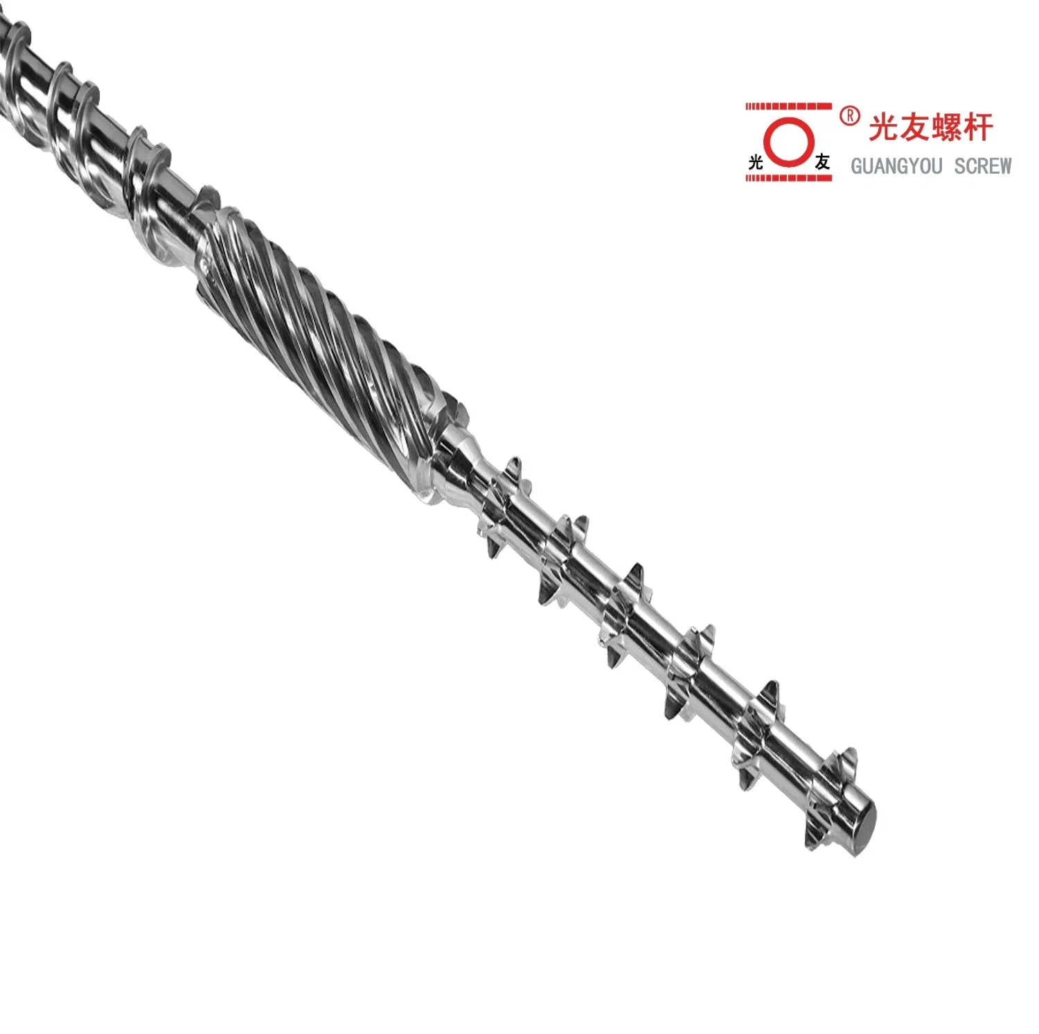 تک پیچ دو فلزی برای بازیافت PVC D180 و نیتریدینگ 38CrMoAl