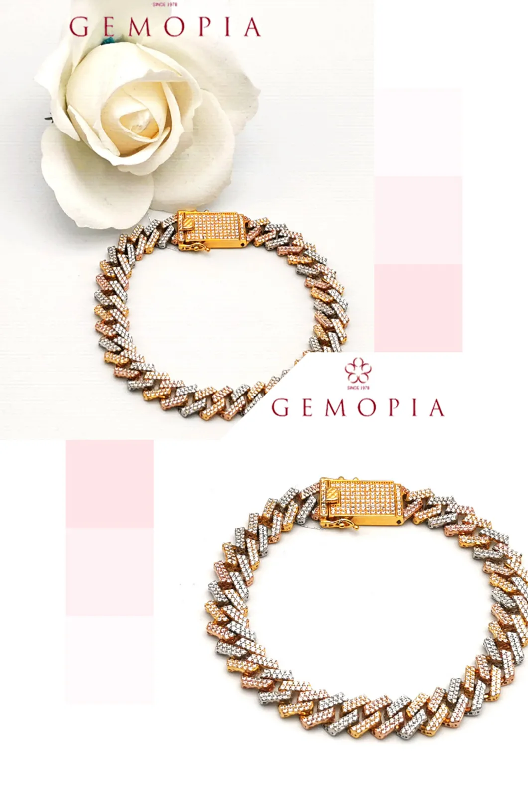 Rose Gold Bracelet Fashion Jewelry for Lady Necklace Making