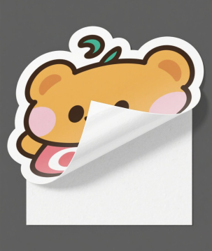 White vinyl car sticker