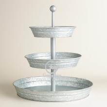galvanized metal 3 tier cake stand