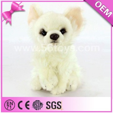 Plush chihuahua dog toy, stuffed plush dog toy, stuffed toy white dog