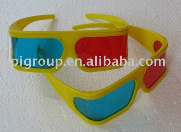 Anaglyph 3d glasses/3D plastic frame glasses/Red+Cyan 3d glasses