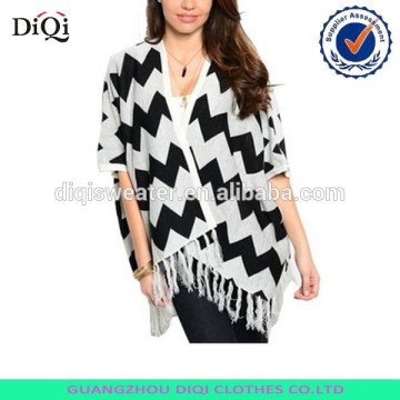 Hot selling latest poncho style cardigan, cotton poncho fringes, lightweight womans poncho