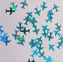 3D Aircraft Shaped Glitter Airplane: A Sparkling Representation of Flight