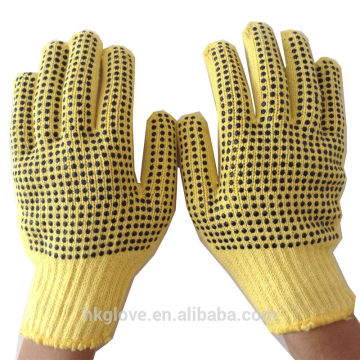 7Gauge Double Sided Black Pvc Dotted Working Glove HKA4101