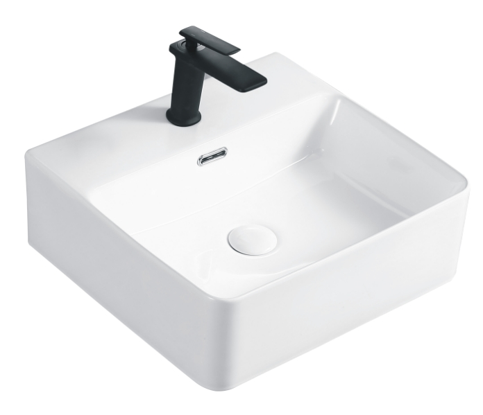 White Ceramic Bathroom Countertop Basin