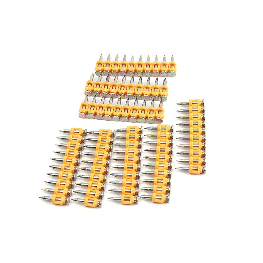 Зажимать на кончиках газовых гвоздей желтые полоски Clamp tip gas nails yellow strips