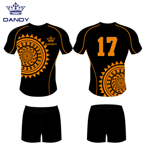 Heat printed rugby club jerseys