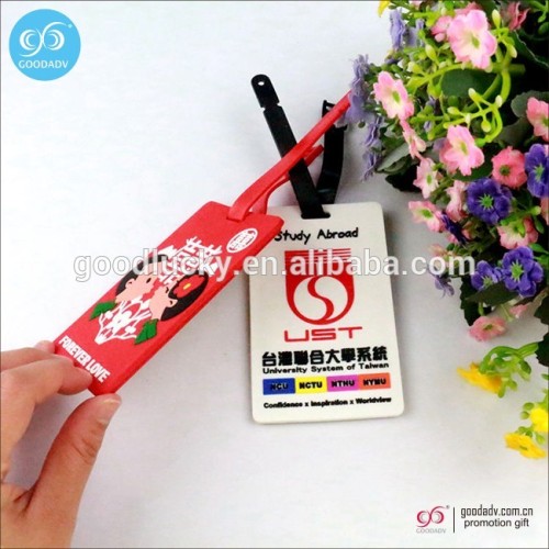 Traveling gifts flexible hand tag /soft pvc luggage tag with OEM logo