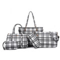 Fashion 4pcs lattice set lady Hand Bag