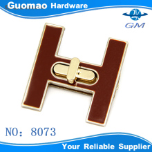 custom red H shape zinc allooy luggage, bag twist lock