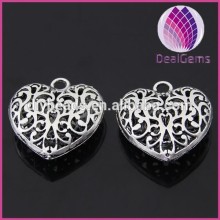 Hot sale 11*9mm zinc alloy pierced heart charms