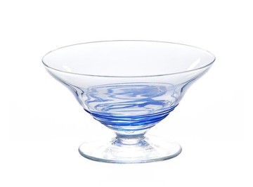 Blue string glassware