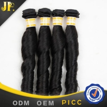 JP remy natural color restyleable hot selling dyeable virgin peruvian silky hair wefts
